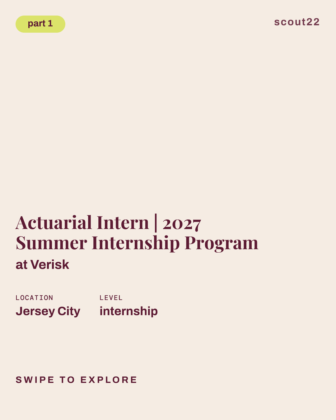 Actuarial Intern | 2027 Summer Internship Program at Verisk