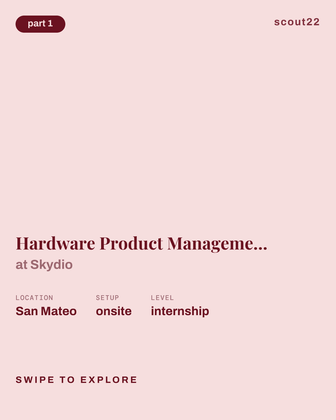 Hardware Product Management Intern - Fall 2026/Winter 2027 at Skydio