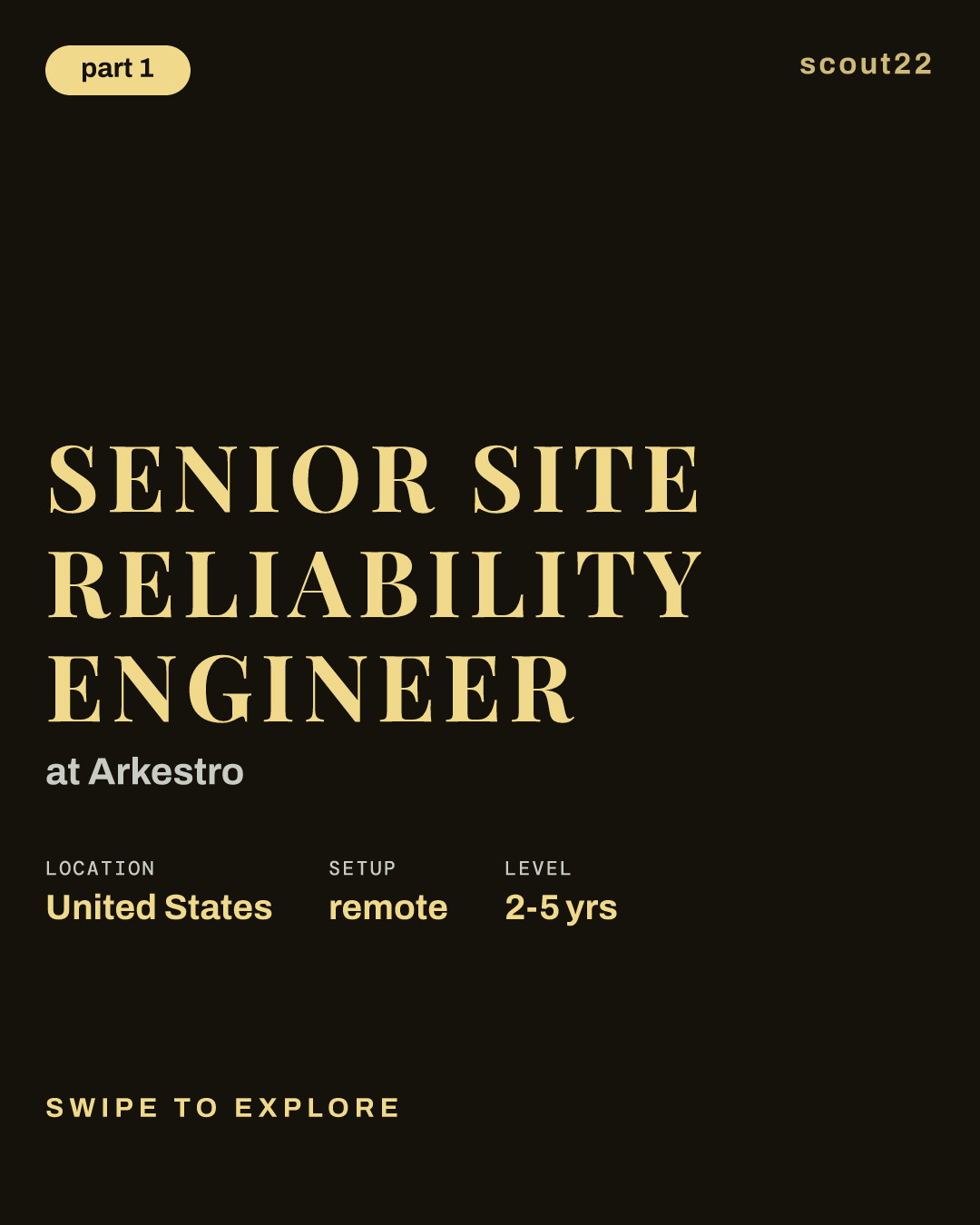 Senior Site Reliability Engineer at Arkestro