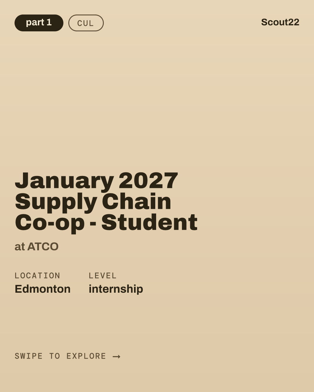 January 2027 Supply Chain Co-op - Student (CUL) at ATCO