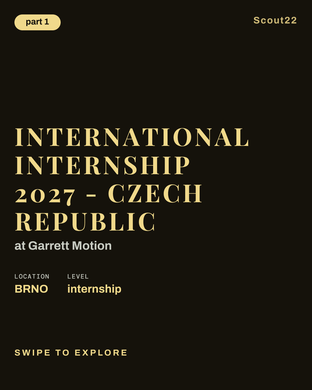 International Internship 2027 - Czech Republic at Garrett Motion