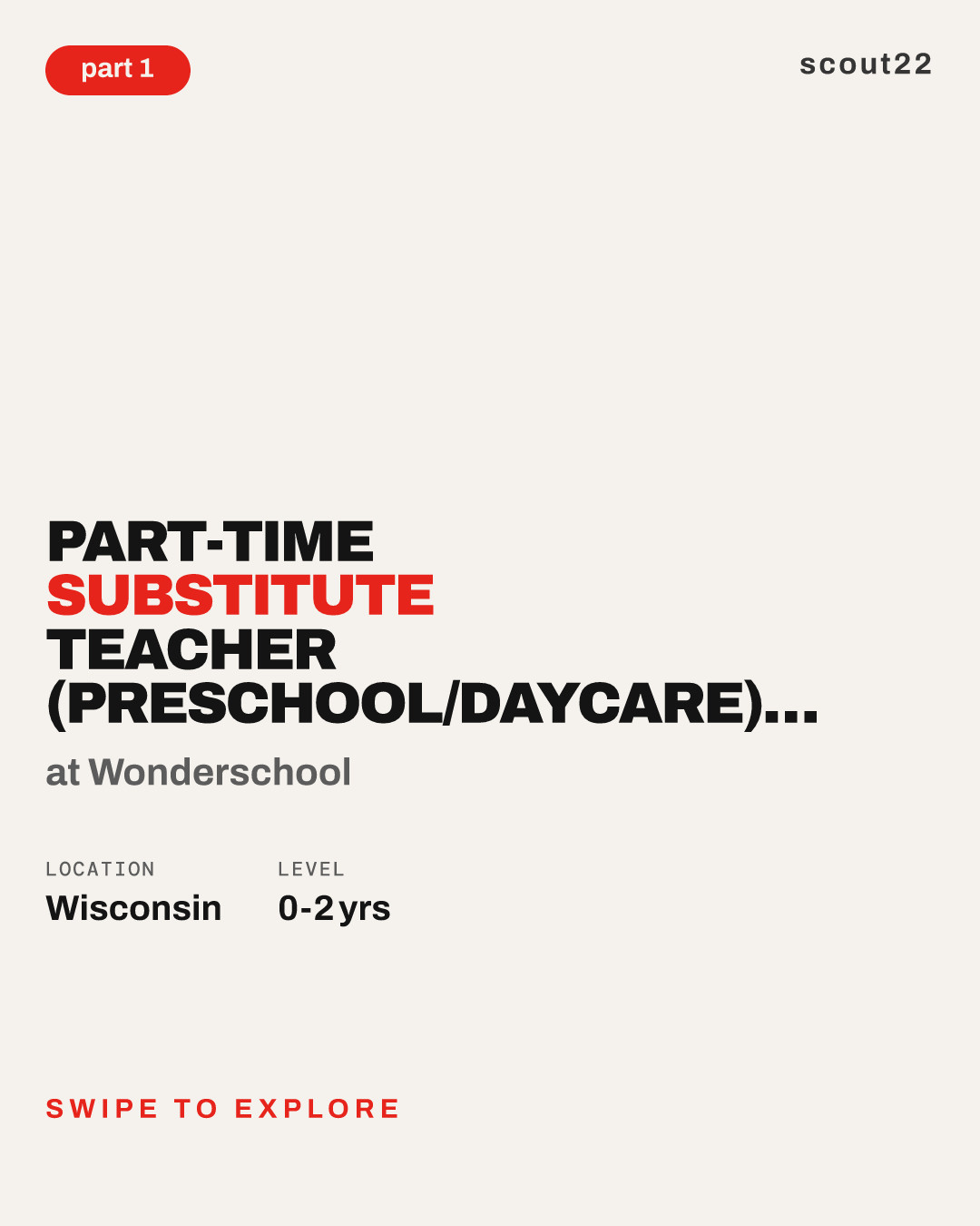 Part-Time Substitute Teacher (Preschool/Daycare) - $14-$20/hr at Wonderschool