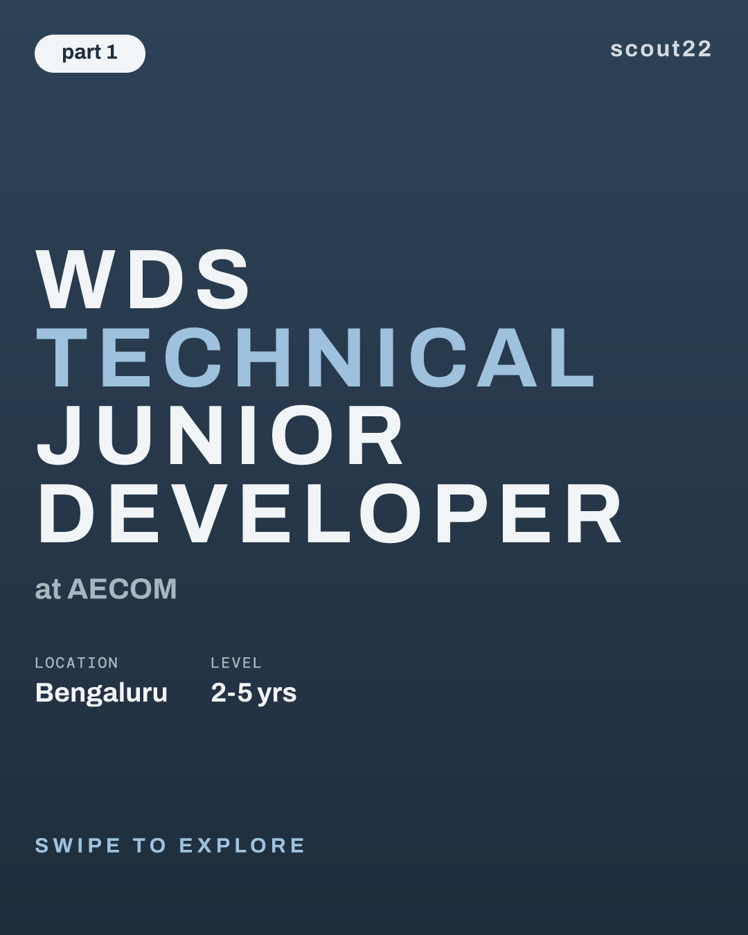 WDS Technical Junior Developer at AECOM