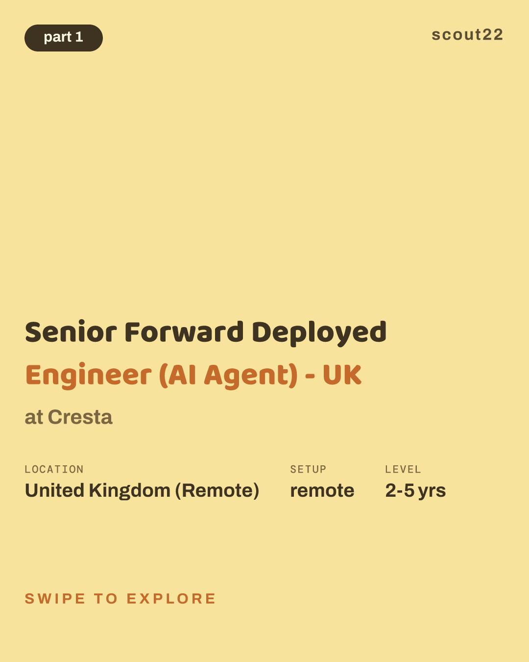 Senior Forward Deployed Engineer (AI Agent) - UK at Cresta