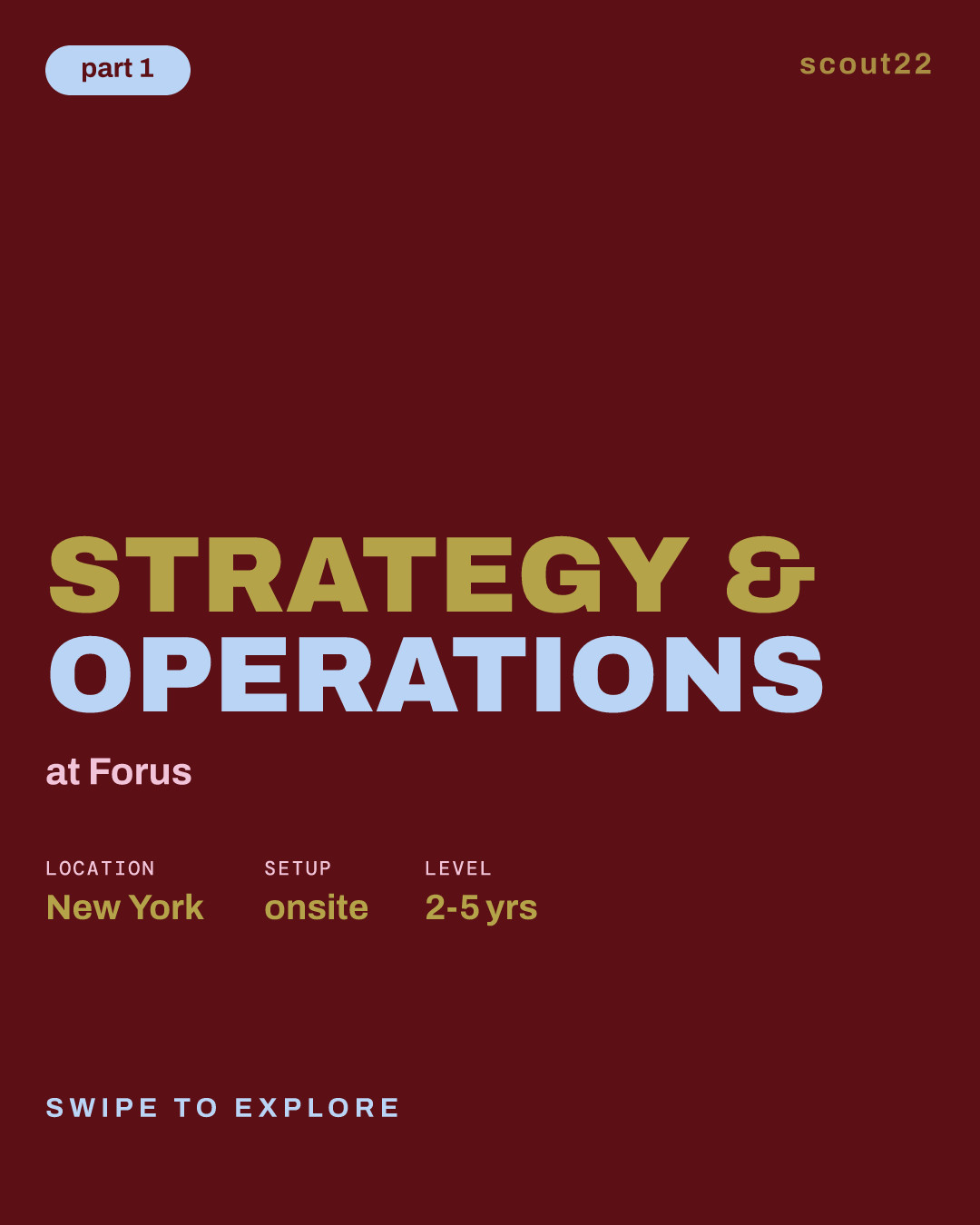 Strategy & Operations at Forus