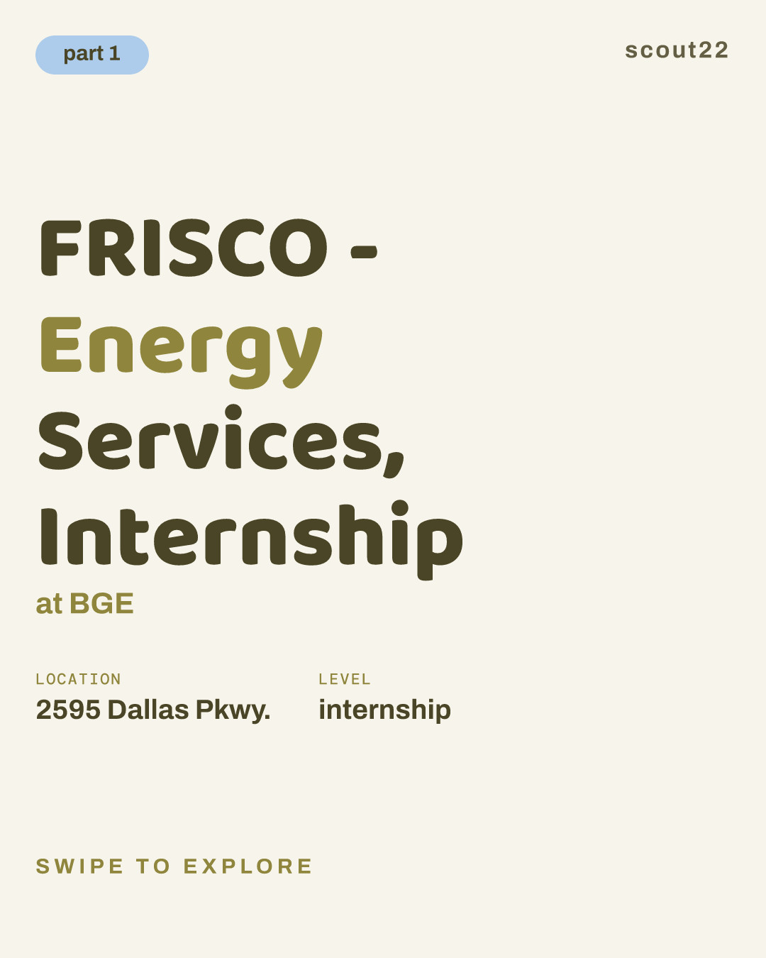FRISCO - Energy Services, Internship at BGE