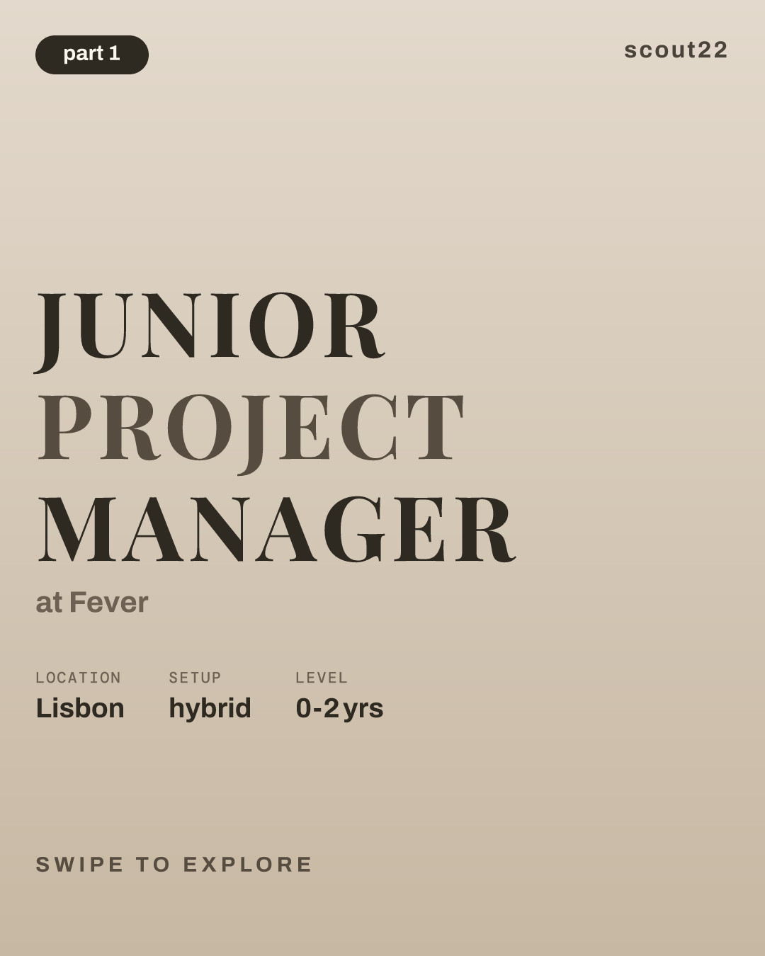 Junior Project Manager at Fever