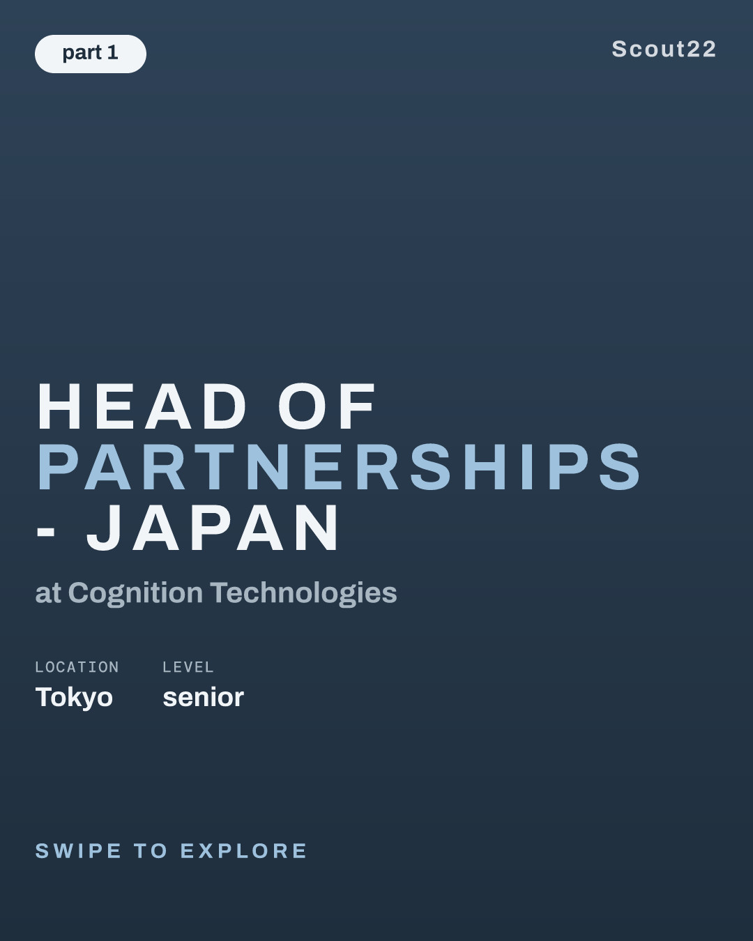 Head of Partnerships - Japan at Cognition Technologies