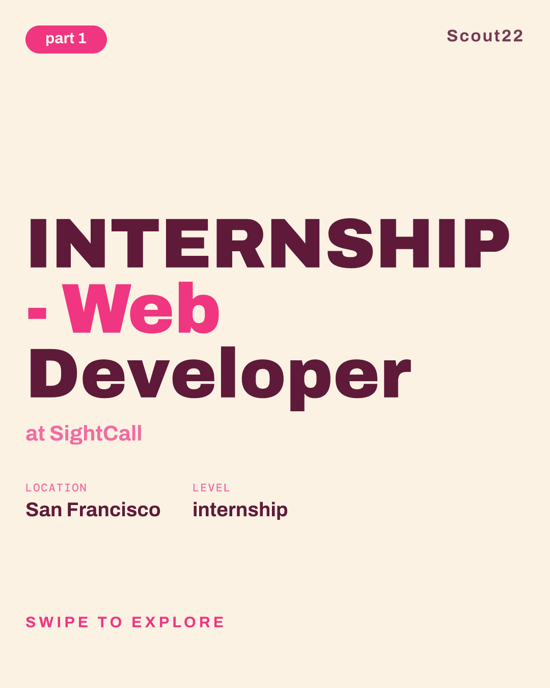 INTERNSHIP - Web Developer at SightCall