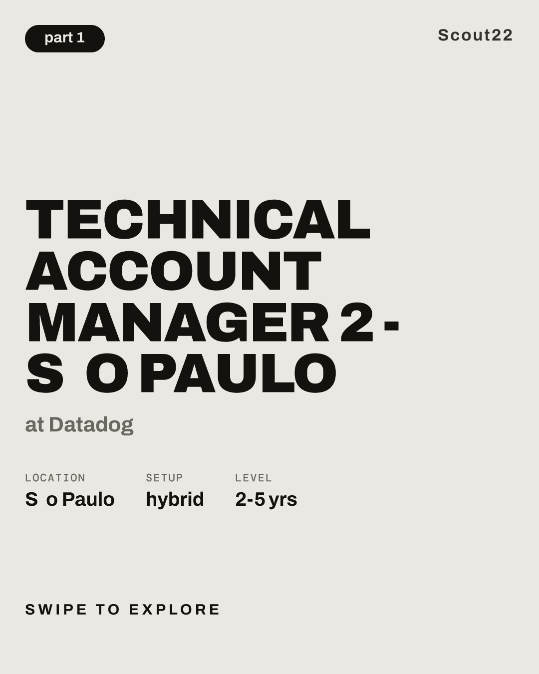 Technical Account Manager 2 - São Paulo at Datadog