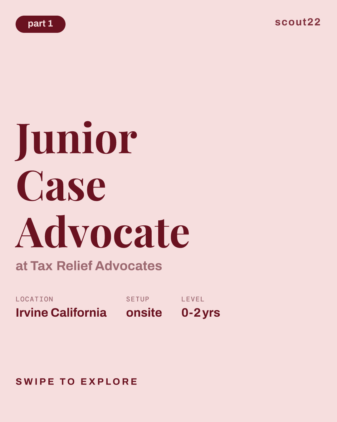 Junior Case Advocate at Tax Relief Advocates