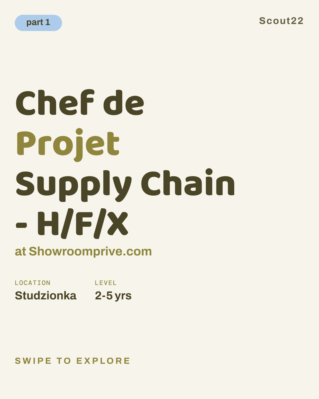 Chef de Projet Supply Chain - H/F/X at Showroomprive.com