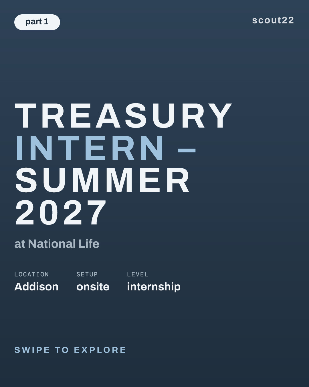 Treasury Intern – Summer 2027 at National Life