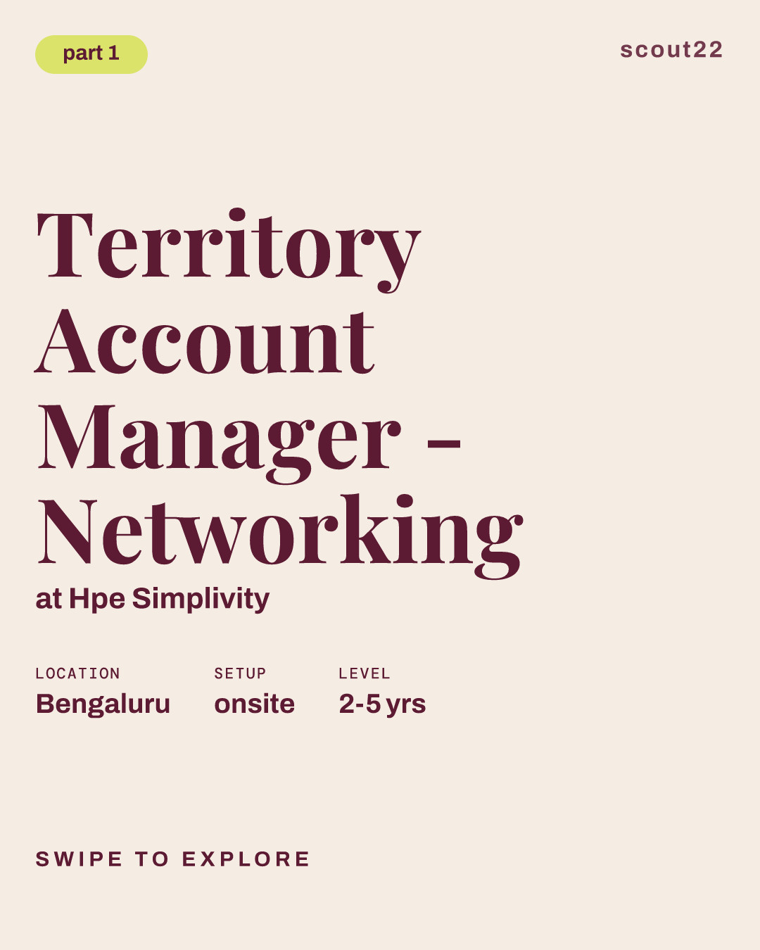 Territory Account Manager - Networking at Hpe Simplivity