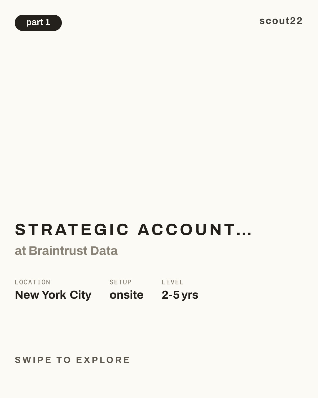 Strategic Account Executive (East Region) at Braintrust Data