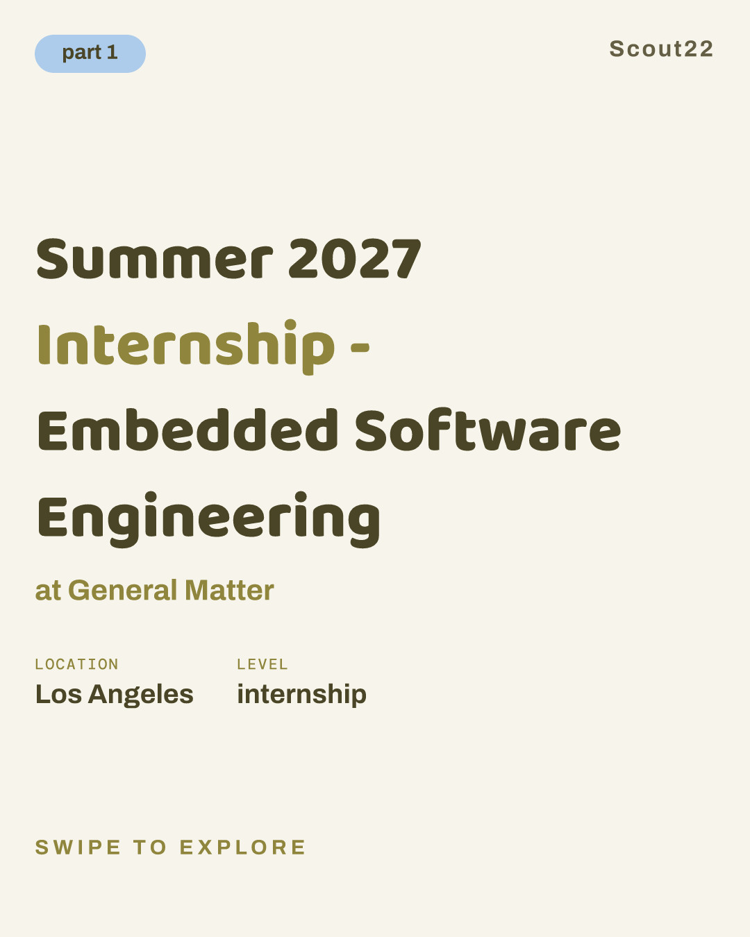 Summer 2027 Internship - Embedded Software Engineering at General Matter