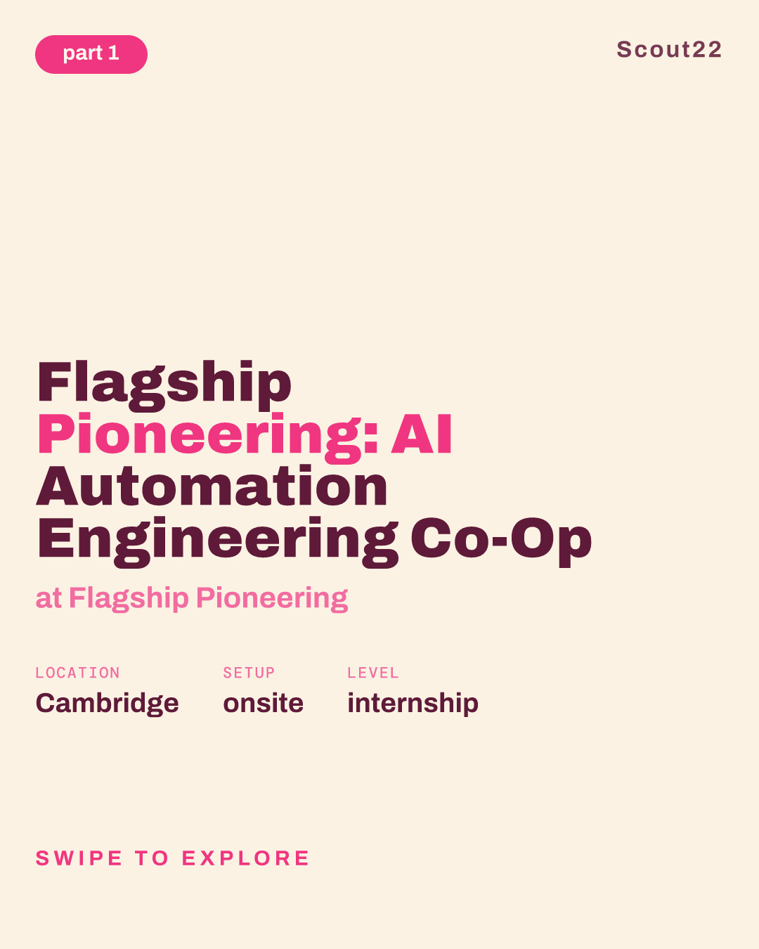 Flagship Pioneering: AI Automation Engineering Co-Op at Flagship Pioneering