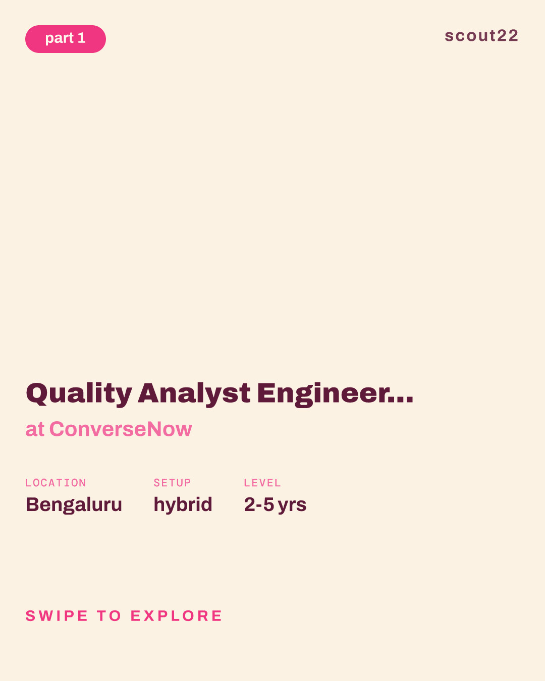 Quality Analyst Engineer (Job ID: 2218) at ConverseNow