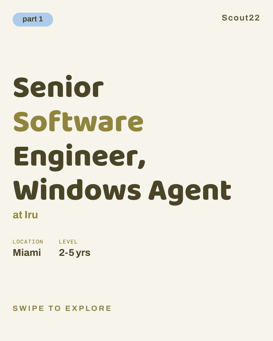 Senior Software Engineer, Windows Agent at Iru