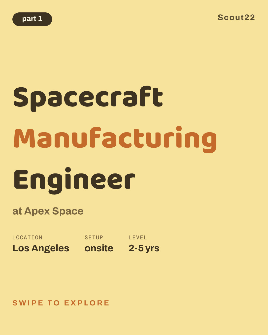 Spacecraft Manufacturing Engineer at Apex Space
