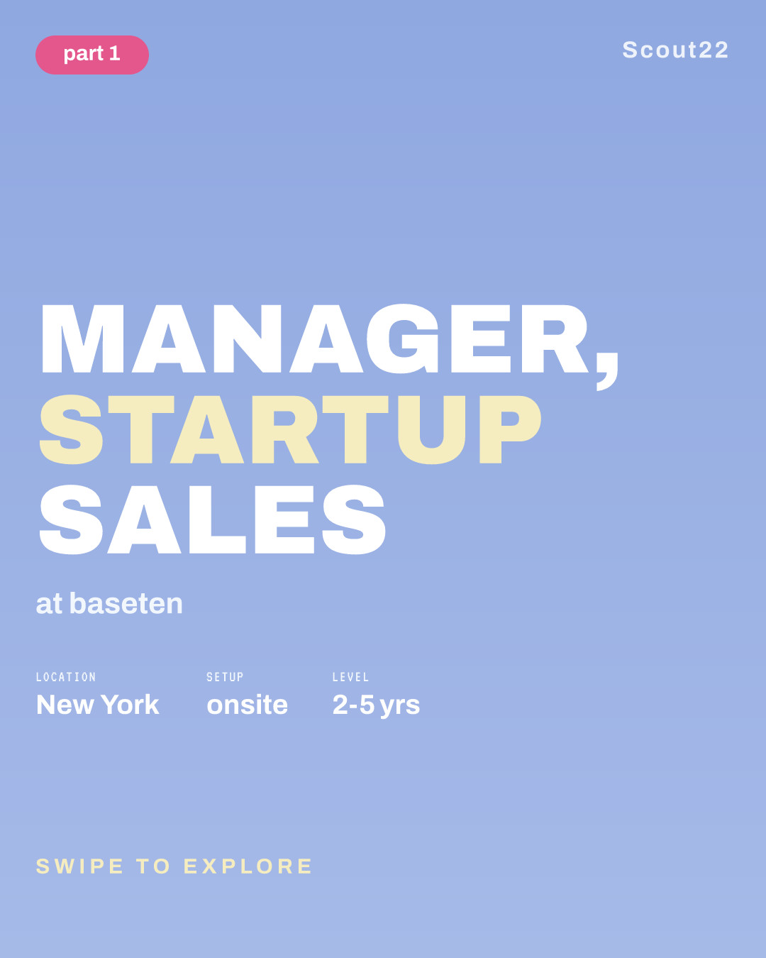 Manager, Startup Sales at baseten