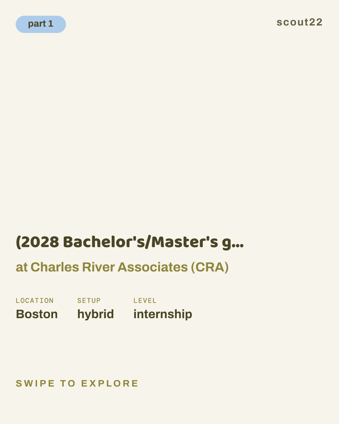 (2028 Bachelor's/Master's graduates) Cyber and Forensic Technology Consulting Analyst/Associate Intern (Summer 2027) at Charles River Associates (CRA)