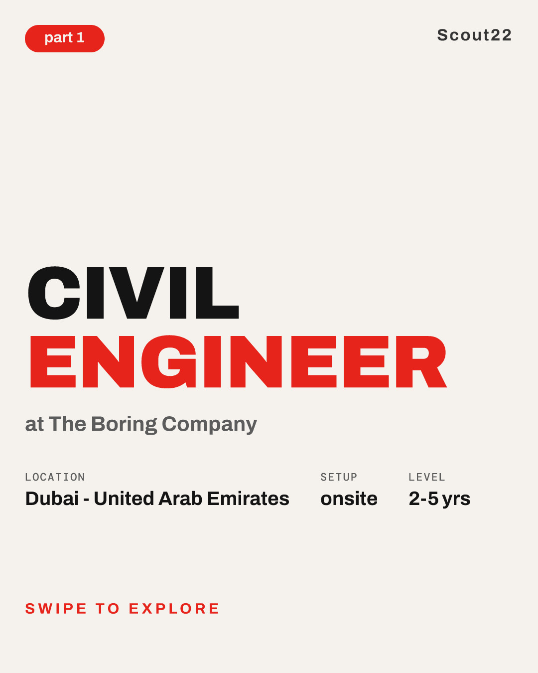 Civil Engineer at The Boring Company