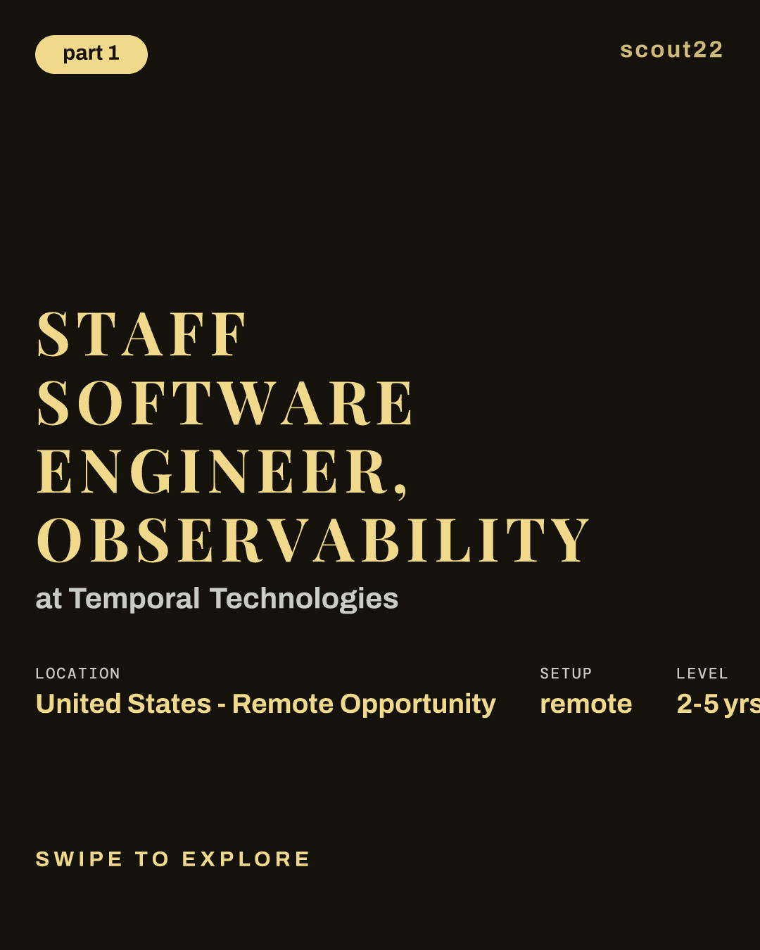 Staff Software Engineer, Observability at Temporal Technologies
