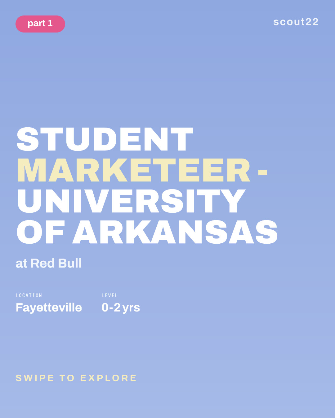 Student Marketeer - University of Arkansas at Red Bull