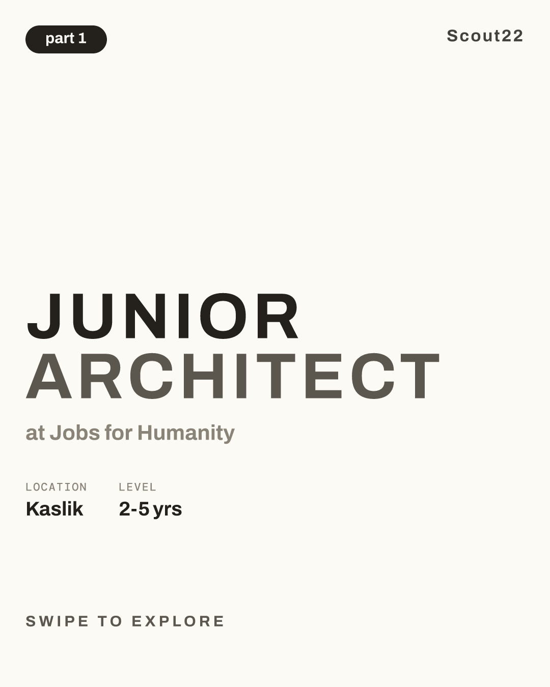 Junior Architect at Jobs for Humanity
