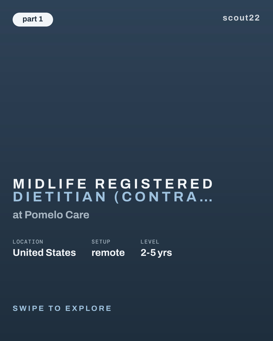 Midlife Registered Dietitian (Contract) - Licensed in Any US State at Pomelo Care