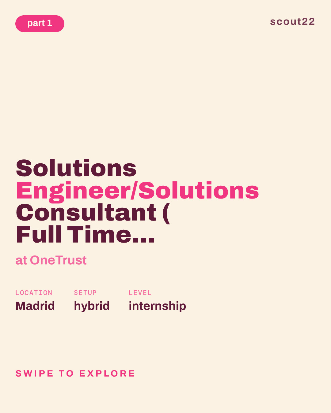 Solutions Engineer/Solutions Consultant ( Full Time Internship) at OneTrust