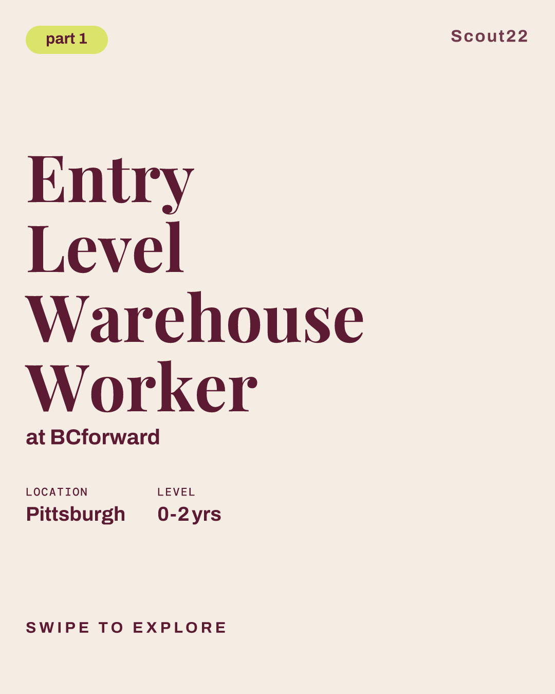 Entry Level Warehouse Worker at BCforward