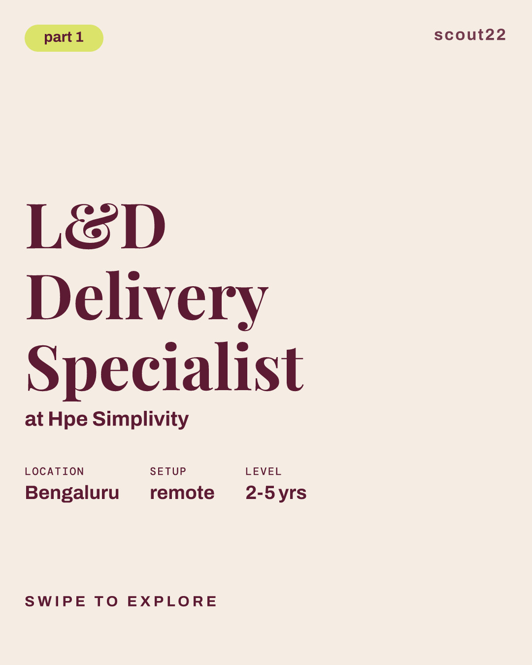 L&D Delivery Specialist at Hpe Simplivity