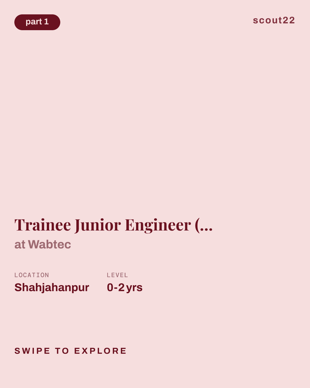 Trainee Junior Engineer (WAG REMAN) at Wabtec