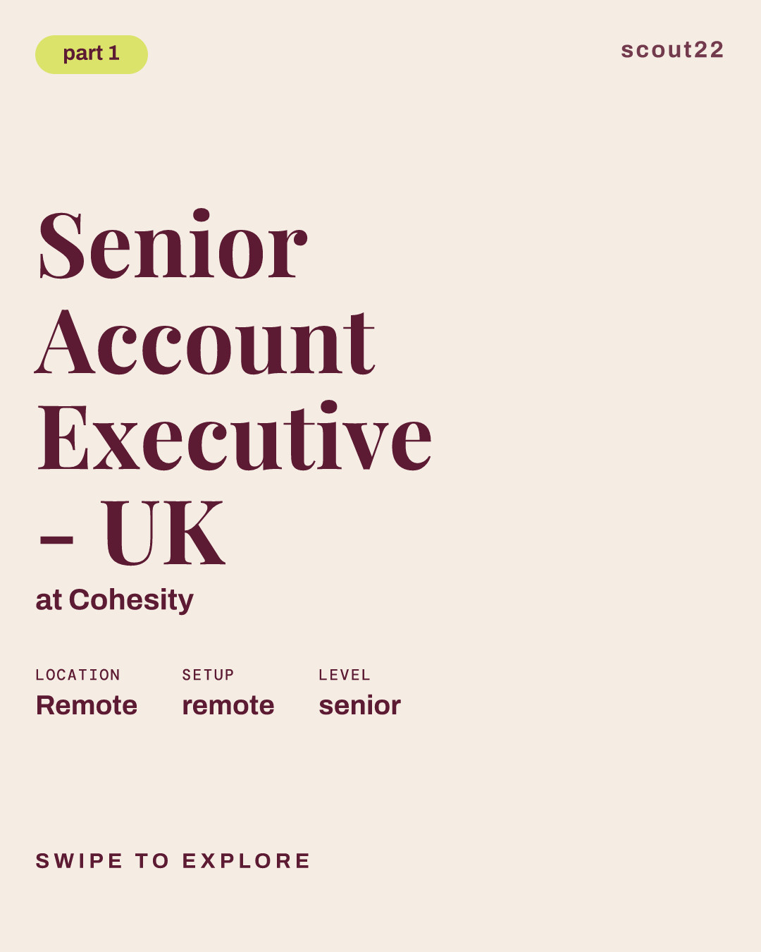 Senior Account Executive - UK at Cohesity