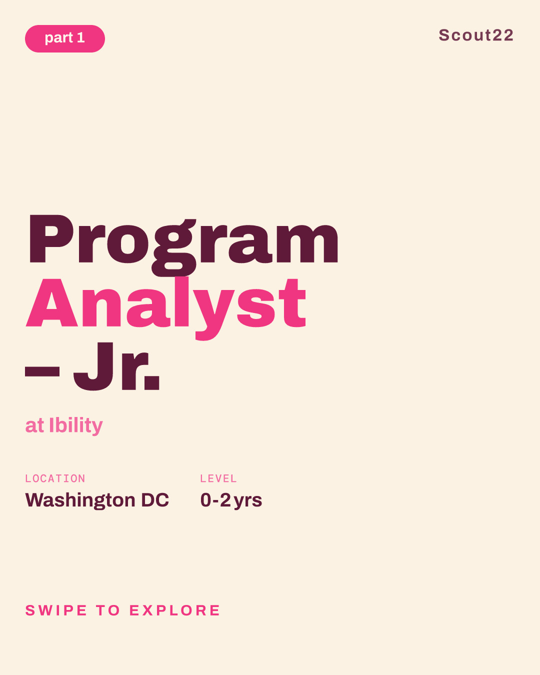 Program Analyst – Jr. at Ibility