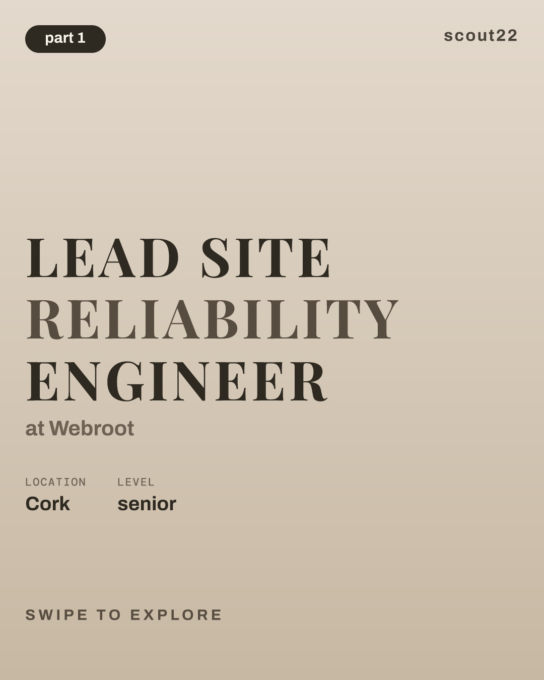 Lead Site Reliability Engineer at Webroot
