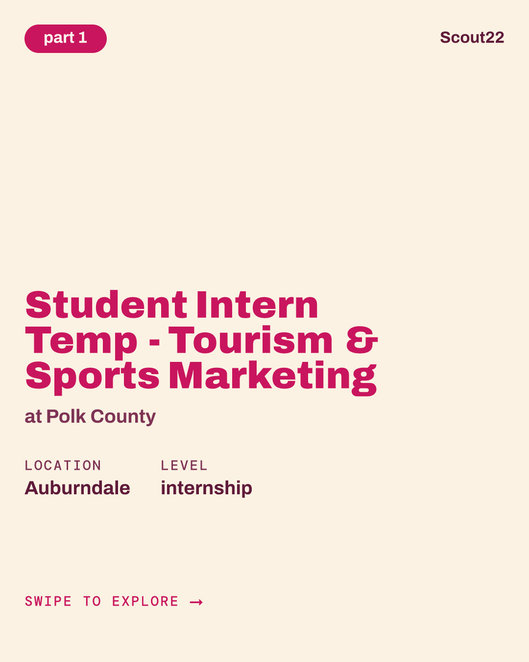 Student Intern Temp - Tourism & Sports Marketing at Polk County
