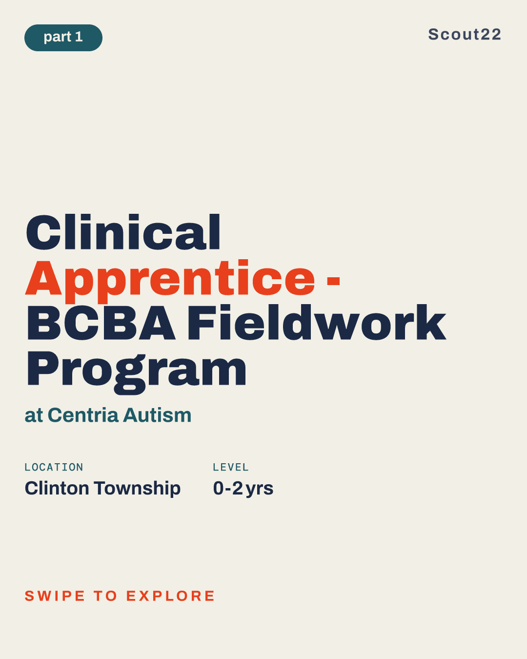 Clinical Apprentice - BCBA Fieldwork Program at Centria Autism