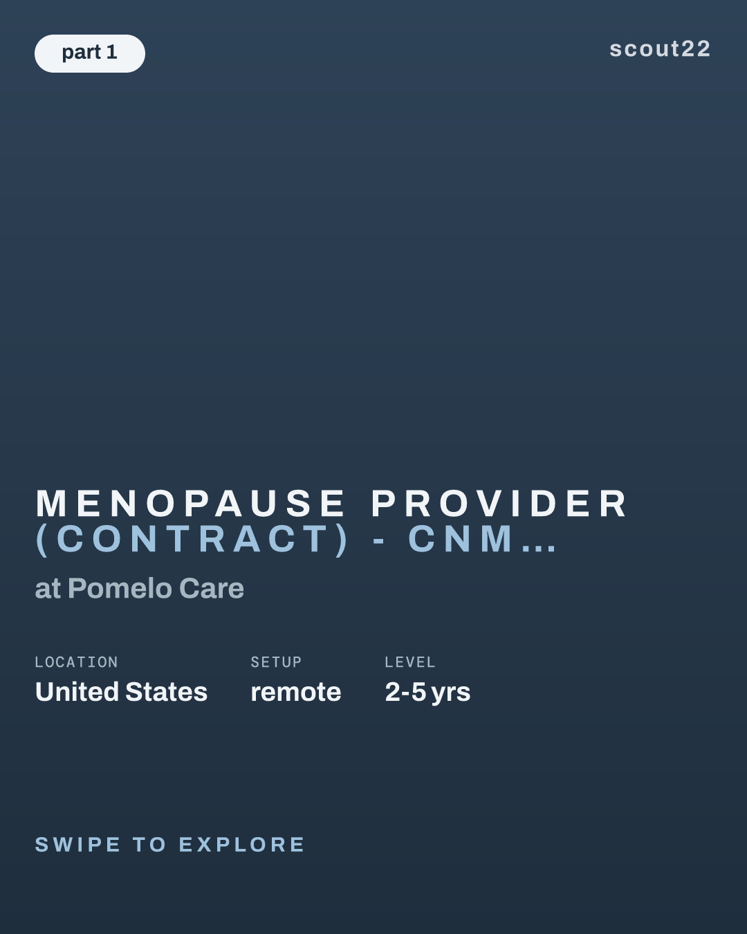 Menopause Provider (Contract) - CNM or NP - Massachusetts License at Pomelo Care