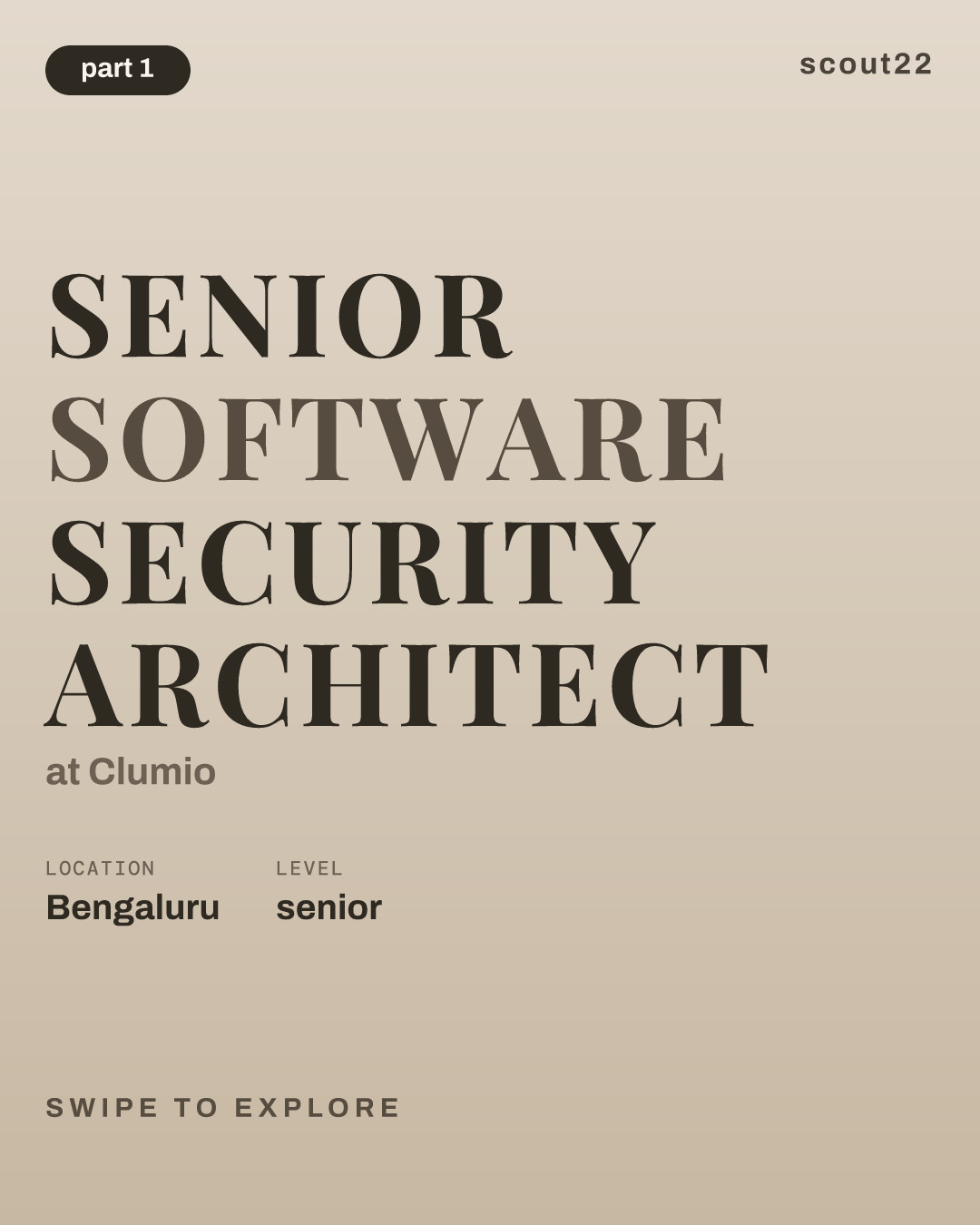 Senior Software Security Architect at Clumio