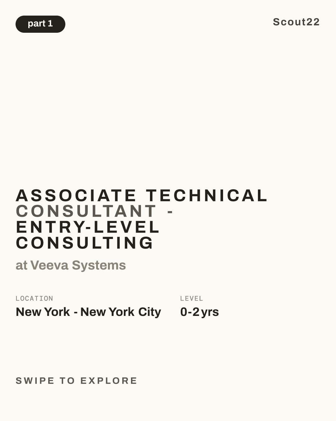 Associate Technical Consultant - Entry-Level Consulting at Veeva Systems