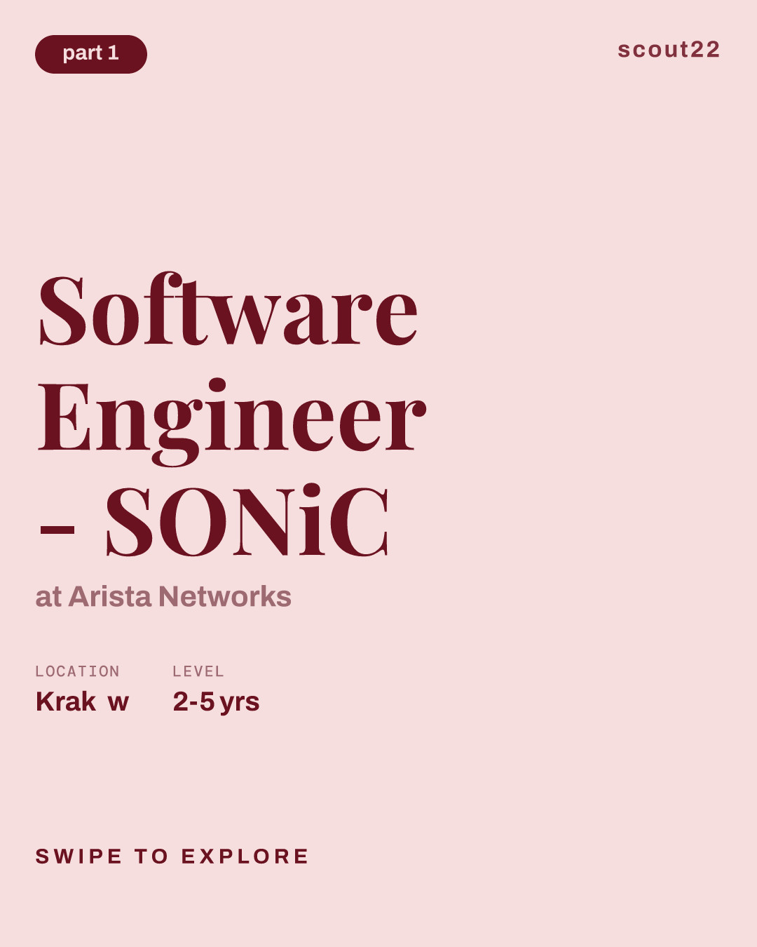 Software Engineer - SONiC at Arista Networks