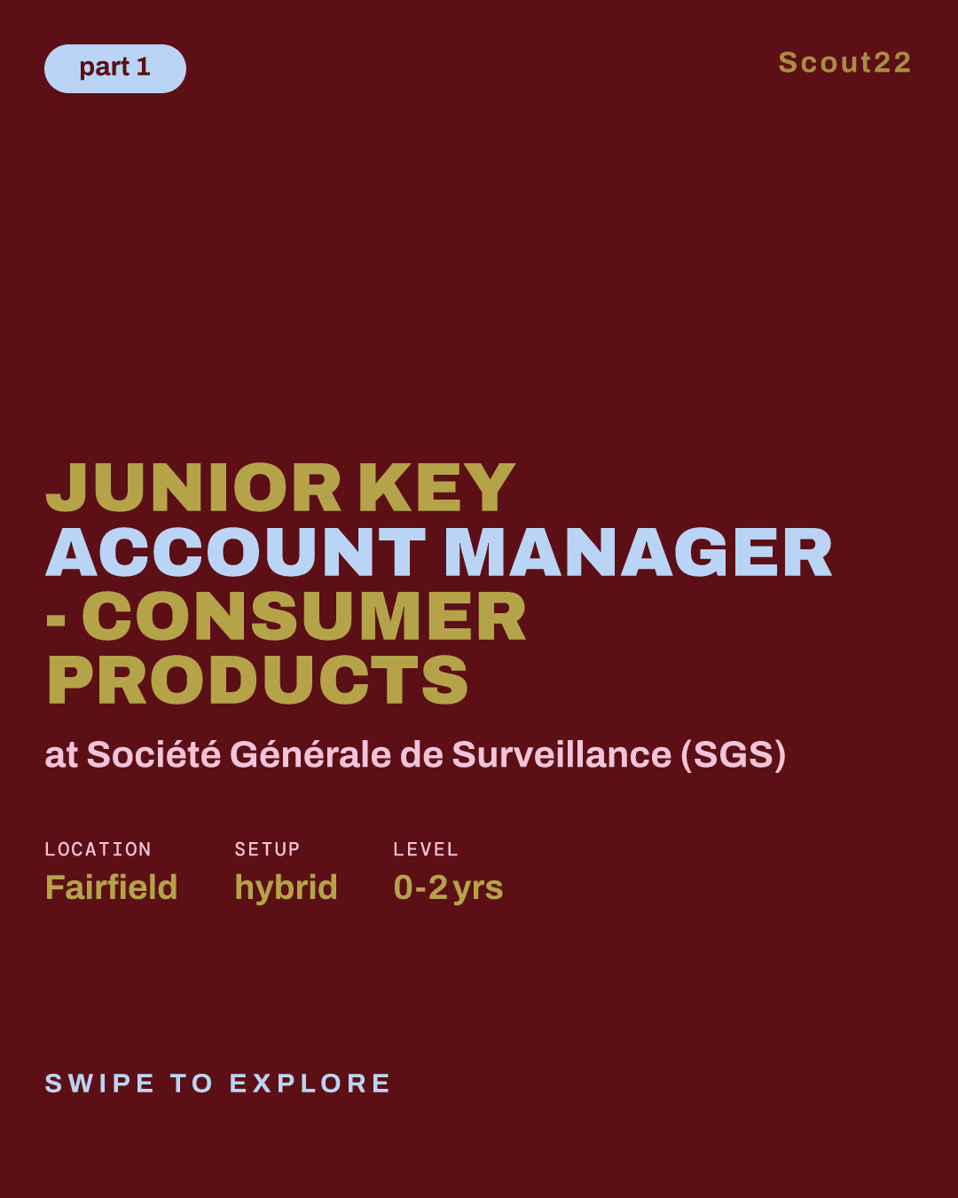 Junior Key Account Manager - Consumer Products at Société Générale de Surveillance (SGS)