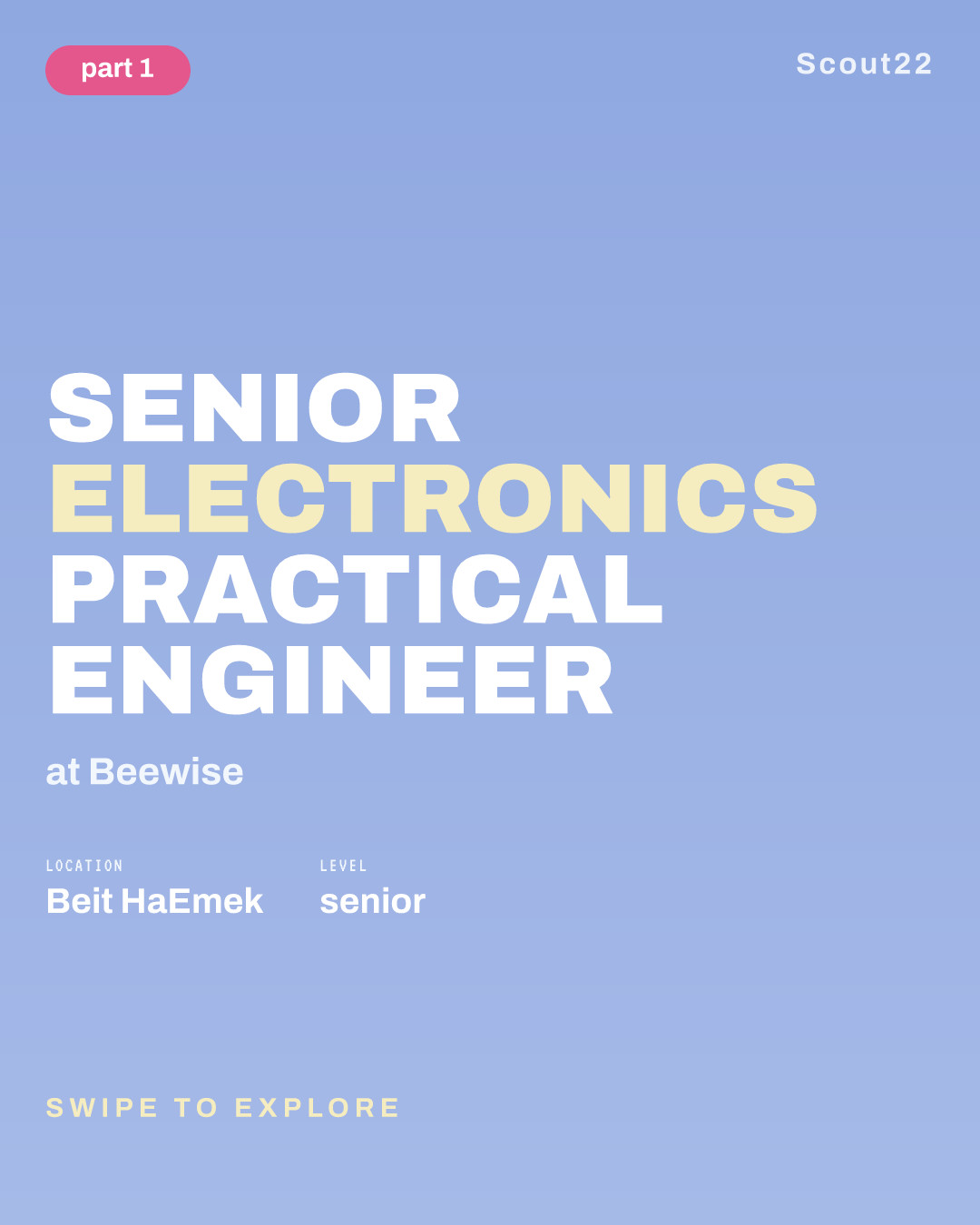 Senior Electronics Practical Engineer at Beewise