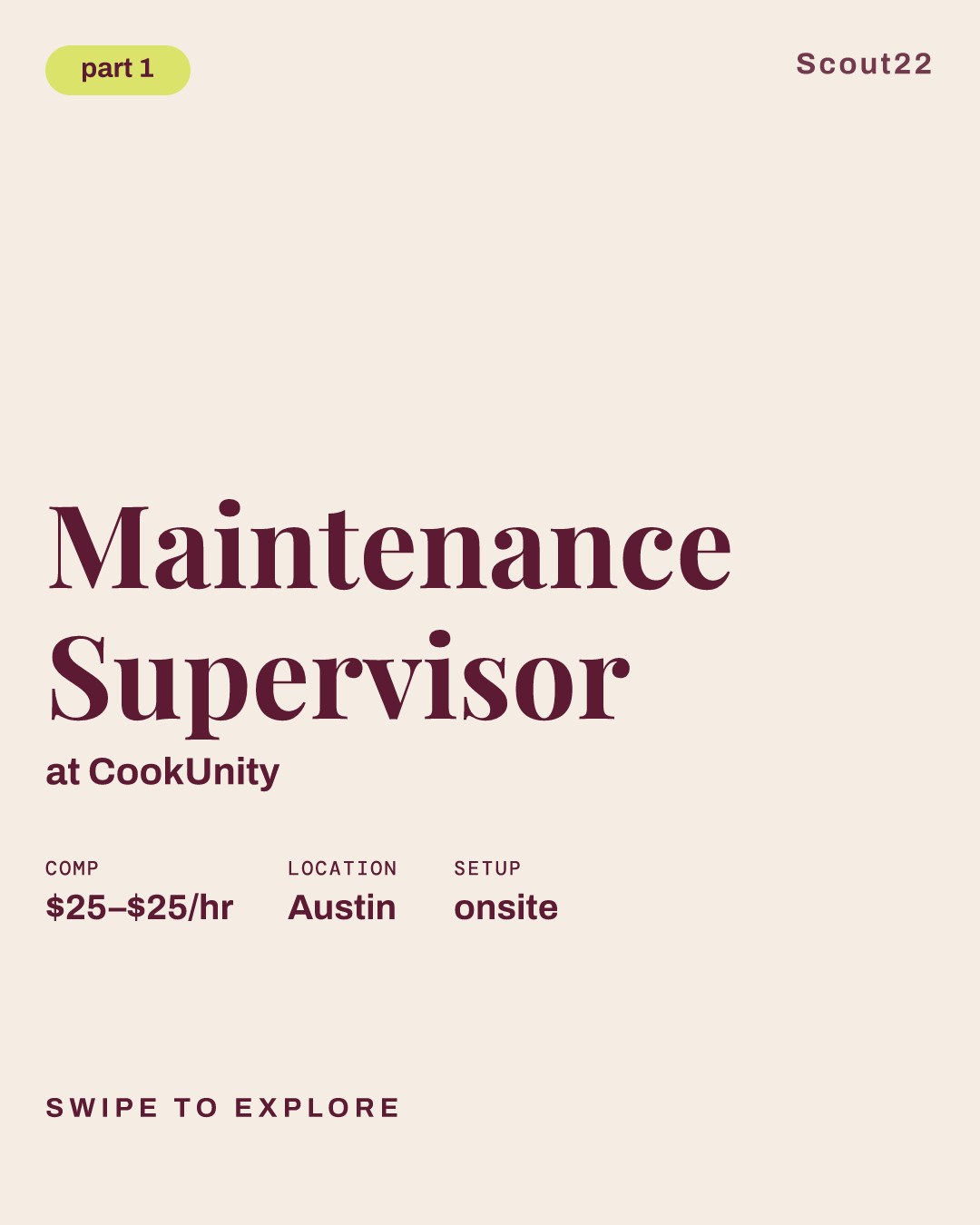 Maintenance Supervisor at CookUnity