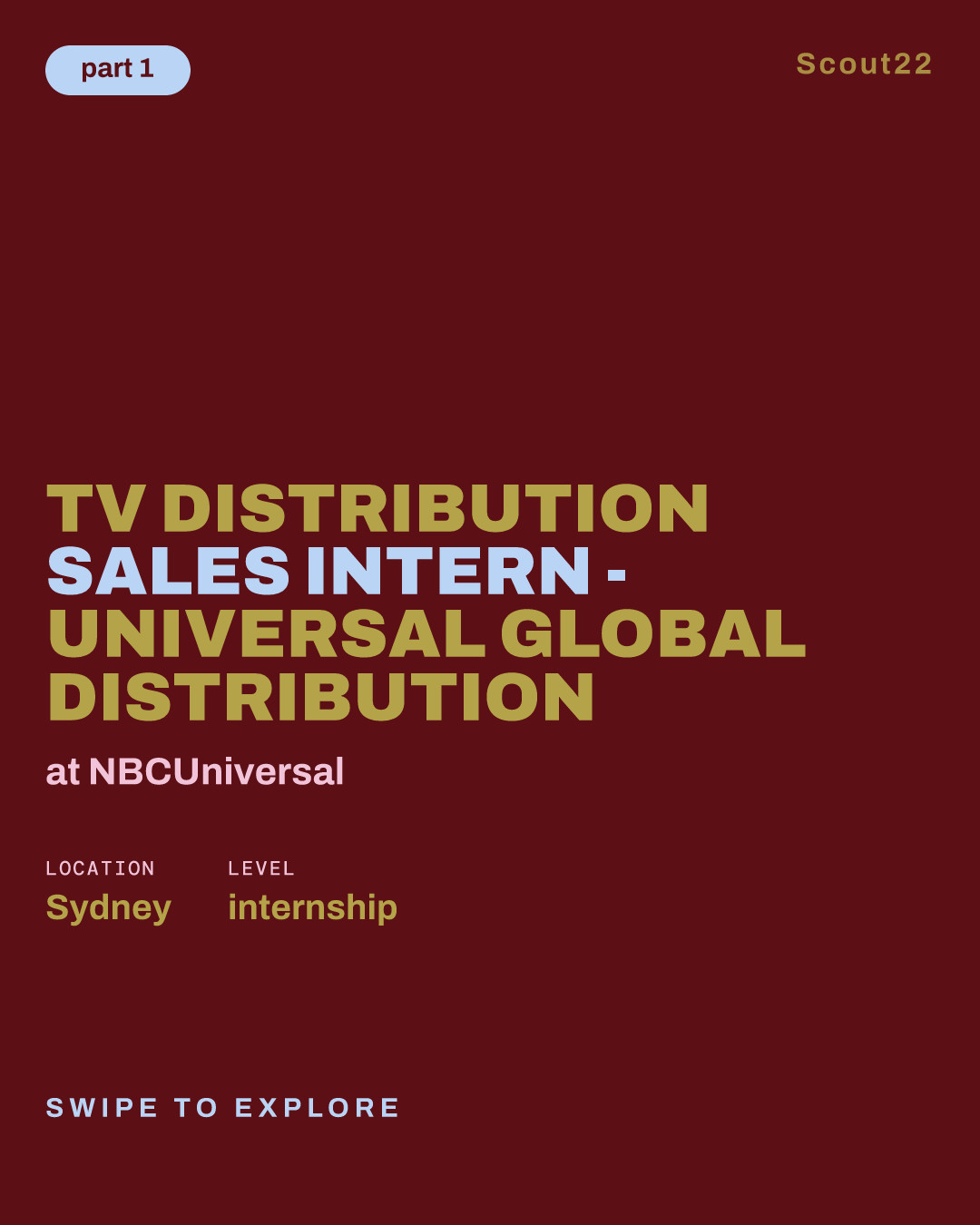 TV Distribution Sales Intern - Universal Global Distribution at NBCUniversal