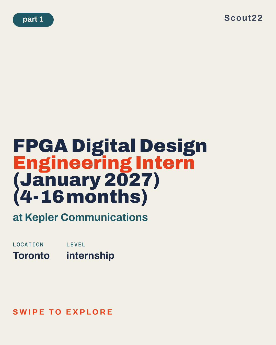 FPGA Digital Design Engineering Intern (January 2027) (4-16 months) at Kepler Communications