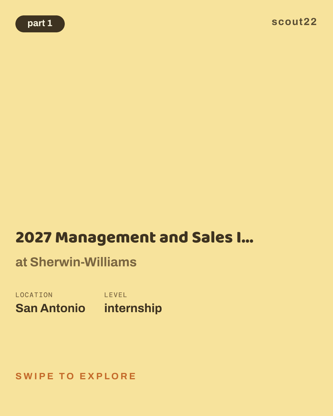 2027 Management and Sales Intern- San Antonio at Sherwin-Williams